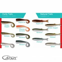 Catch Livies Softbait Pack - Curly Tail Engine Oil Soft Baits