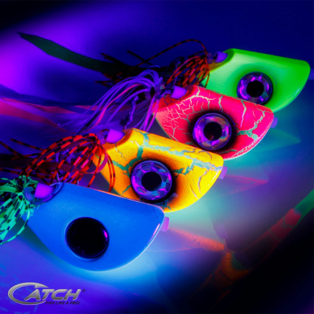 Catch Beady Eye Kabura Jig In Pink Crackle With Glow And UV (60-150g)