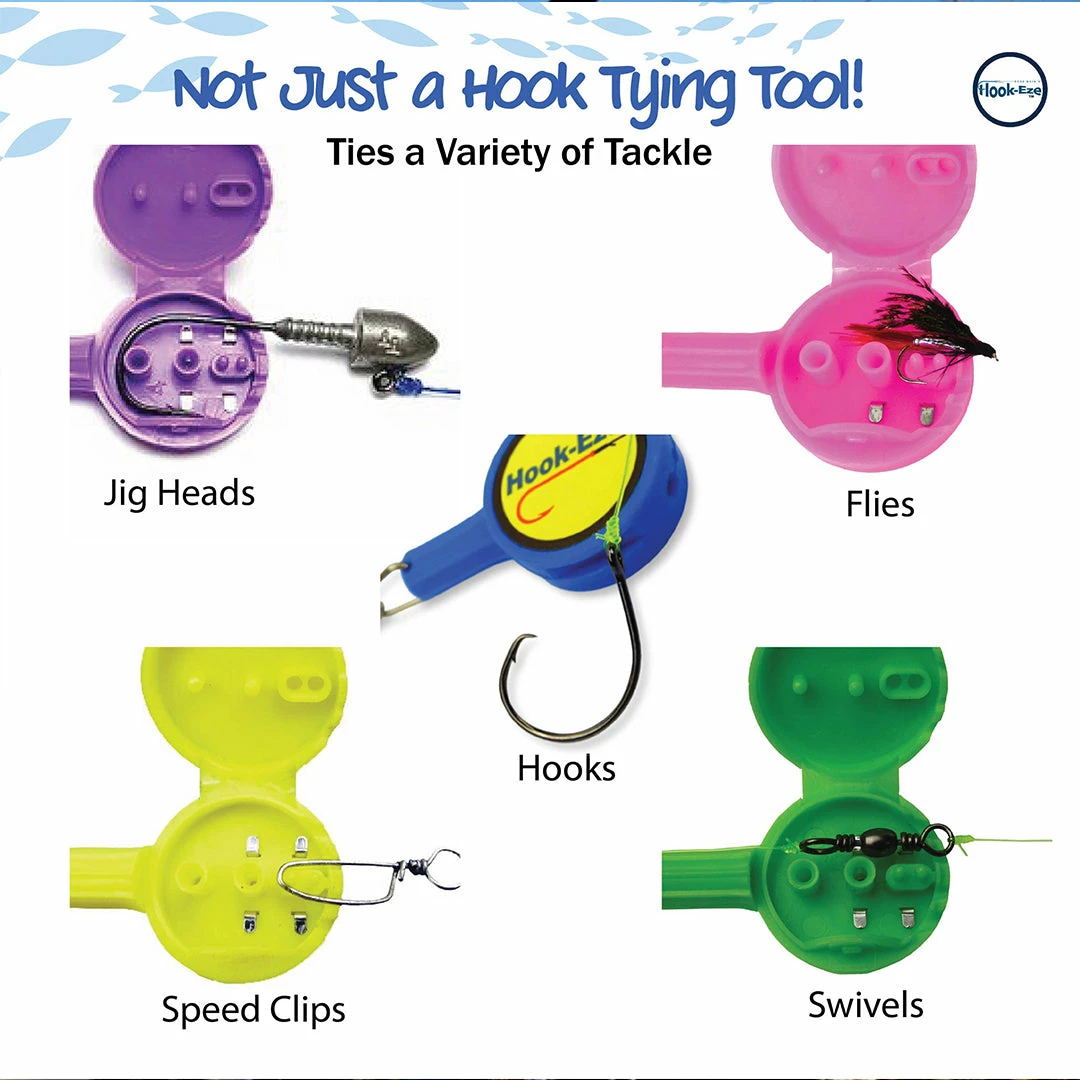 Hook-Eze Hook Eze Fishing Knot Tying Tool Twin Pack In Yellow