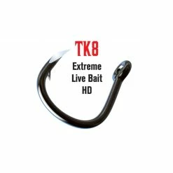 Trokar Live Bait Hooks TK8 Extreme HD Non-Offset Hooks & Jig Heads